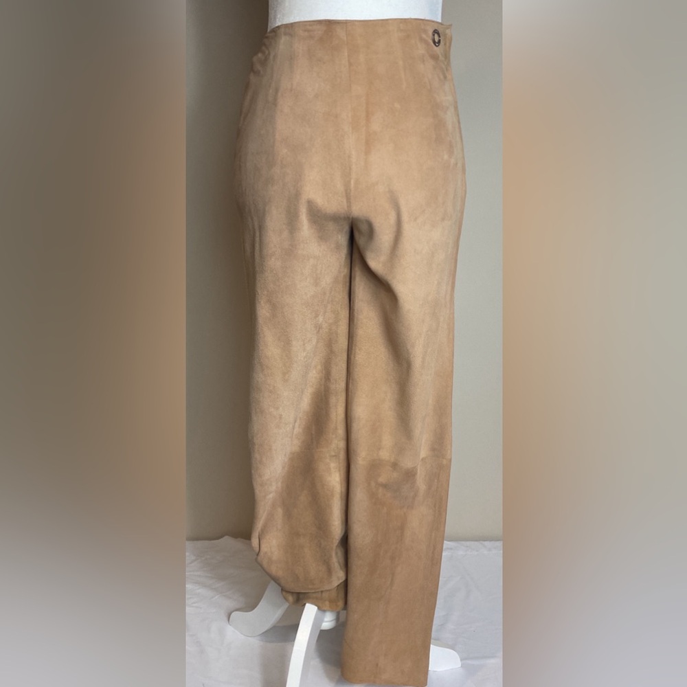 CHANEL Suede Goat Skin Silk Lined Pants